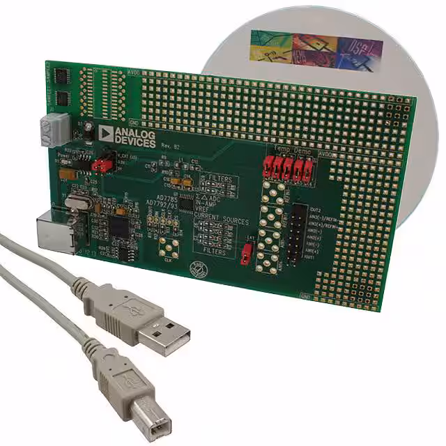 EVAL-AD7792EBZ Analog Devices Inc.  Cartes d'évaluation - Convertisseurs analogique-numérique (CAN)